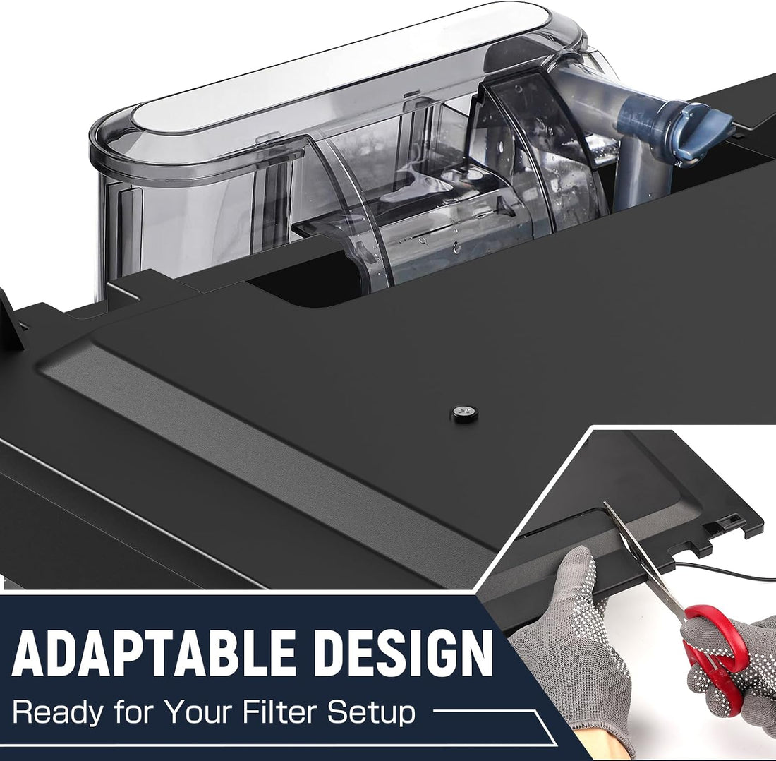 LED Aquarium Hood, Colored Lights, Fits 24" Framed Aquariums, Black