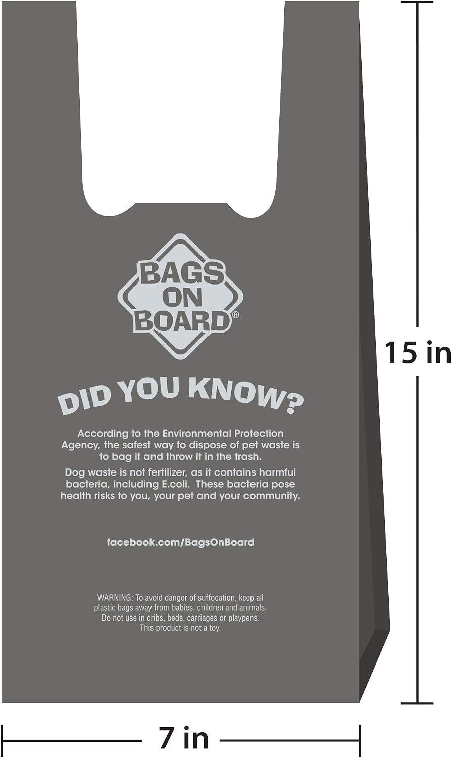 Bags on Board Dog Poop Bags - Extra Thick Waste Pickup Bags with Easy