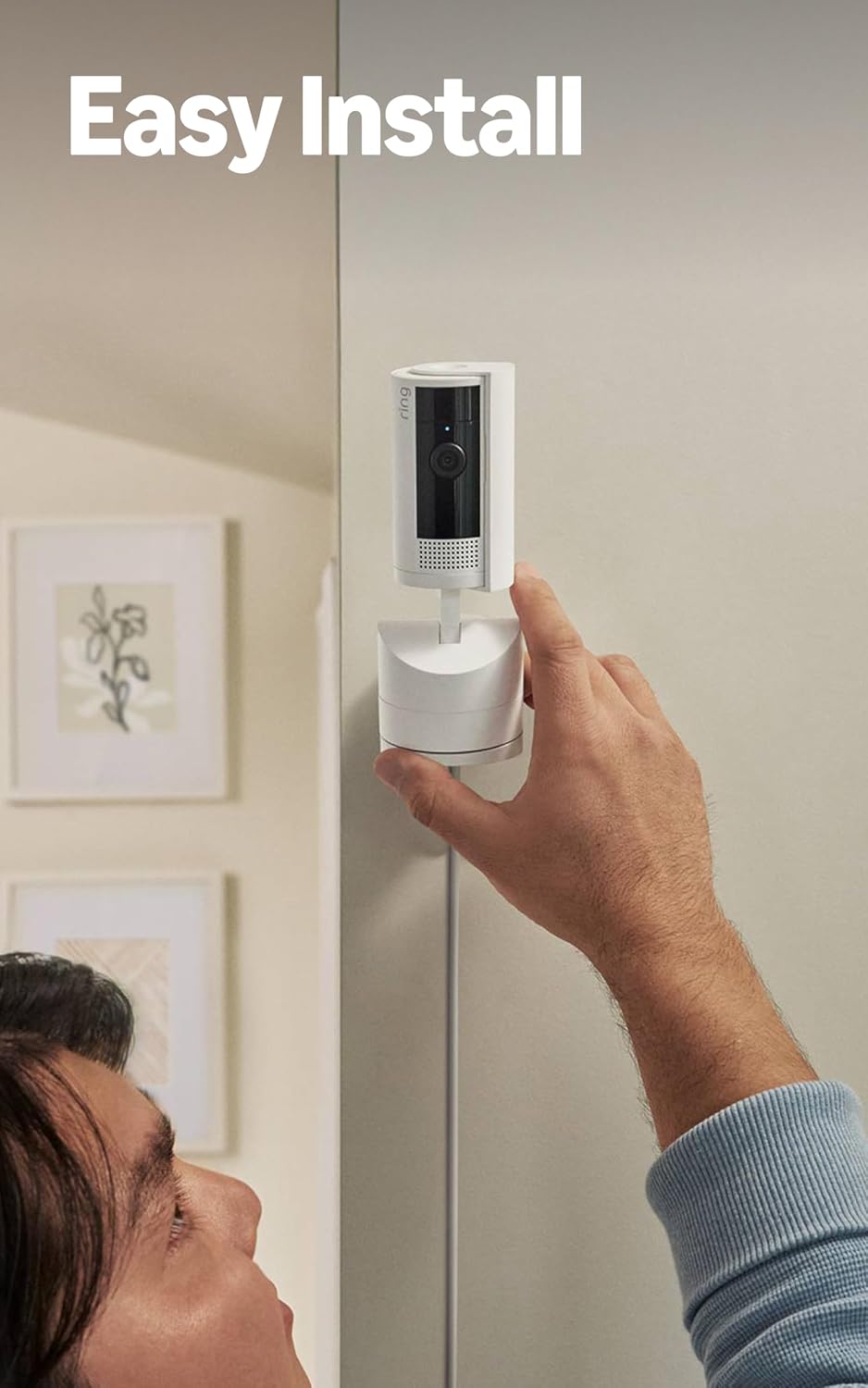 Ring Pan-Tilt Indoor Cam, White with Ring Indoor Cam (2nd Gen), White