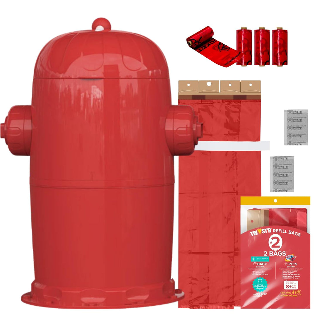 Red Rocket Doggy Twist'R Small Waste Disposal System