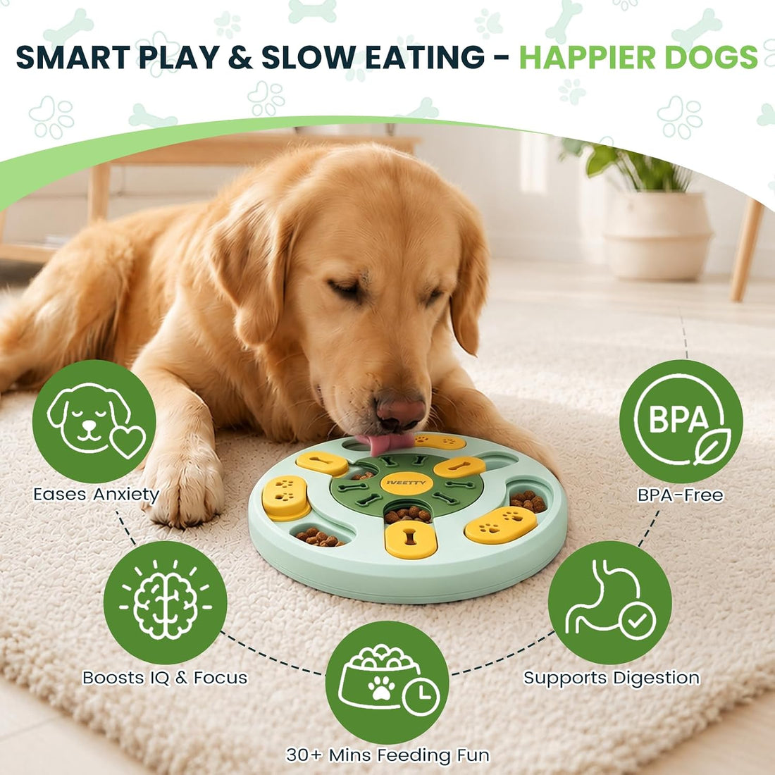Dog Puzzle Toy, Treat Dispensing Interactive Dog Toys