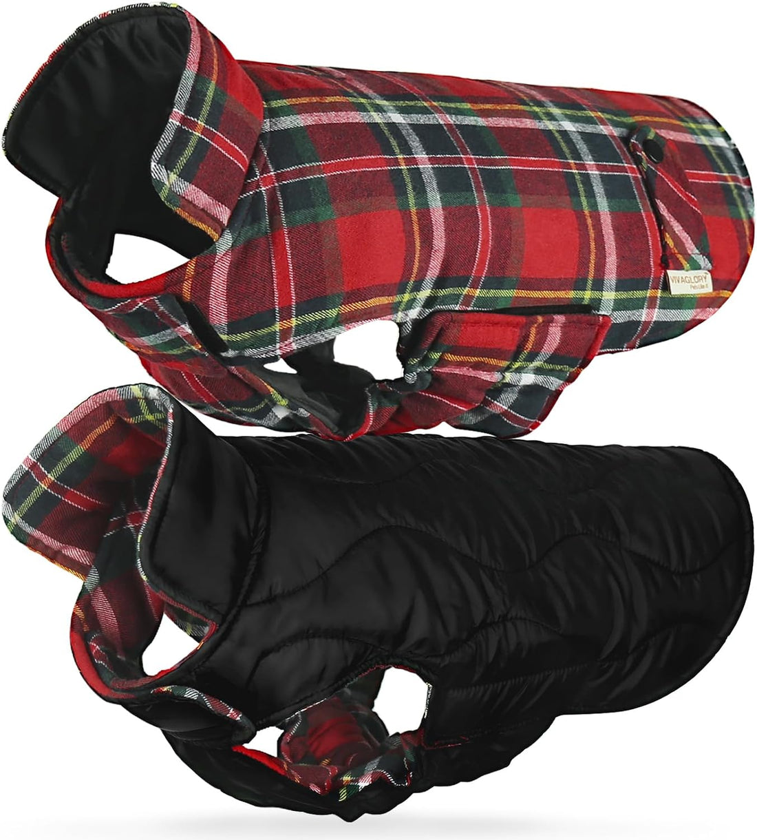 VIVAGLORY Dog Winter Coat Softjoy Warm Dog Jacket, S, Coffee