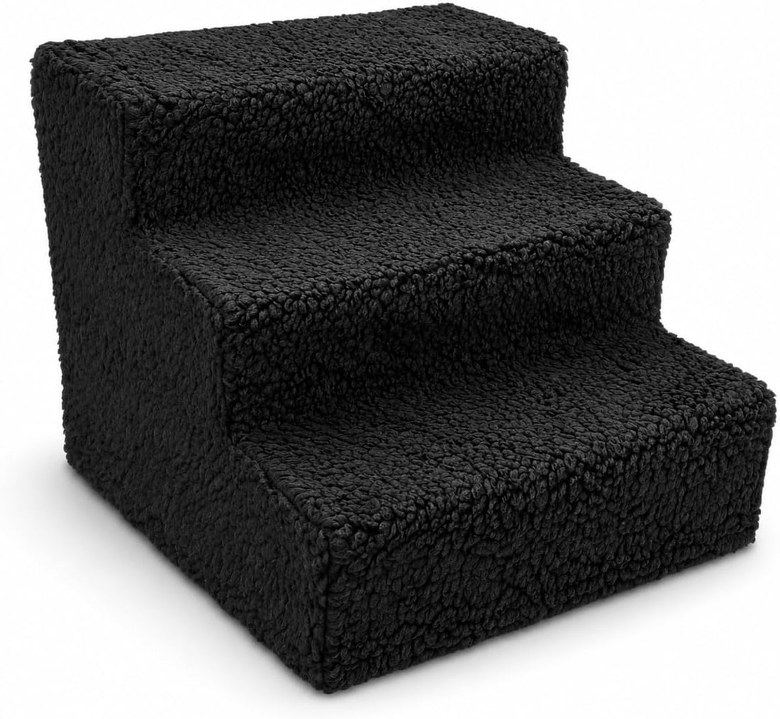 ZENVY 3-Step Pet Stairs for Small Dogs and Cats Up to 20 lb