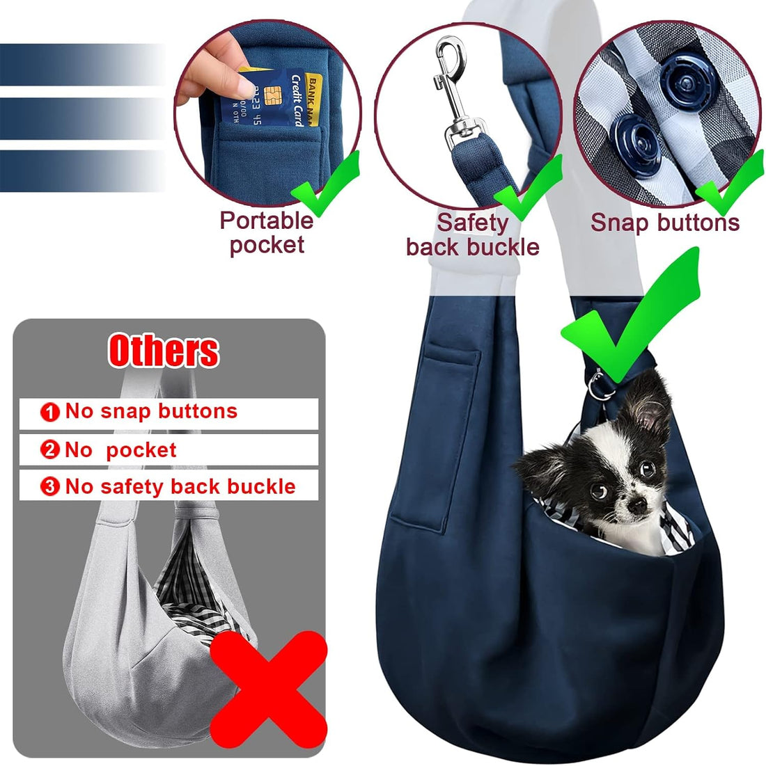 artisome Pet Dog Sling Carrier for 3-10 lbs pet,Dog Purse Pouch,Dog