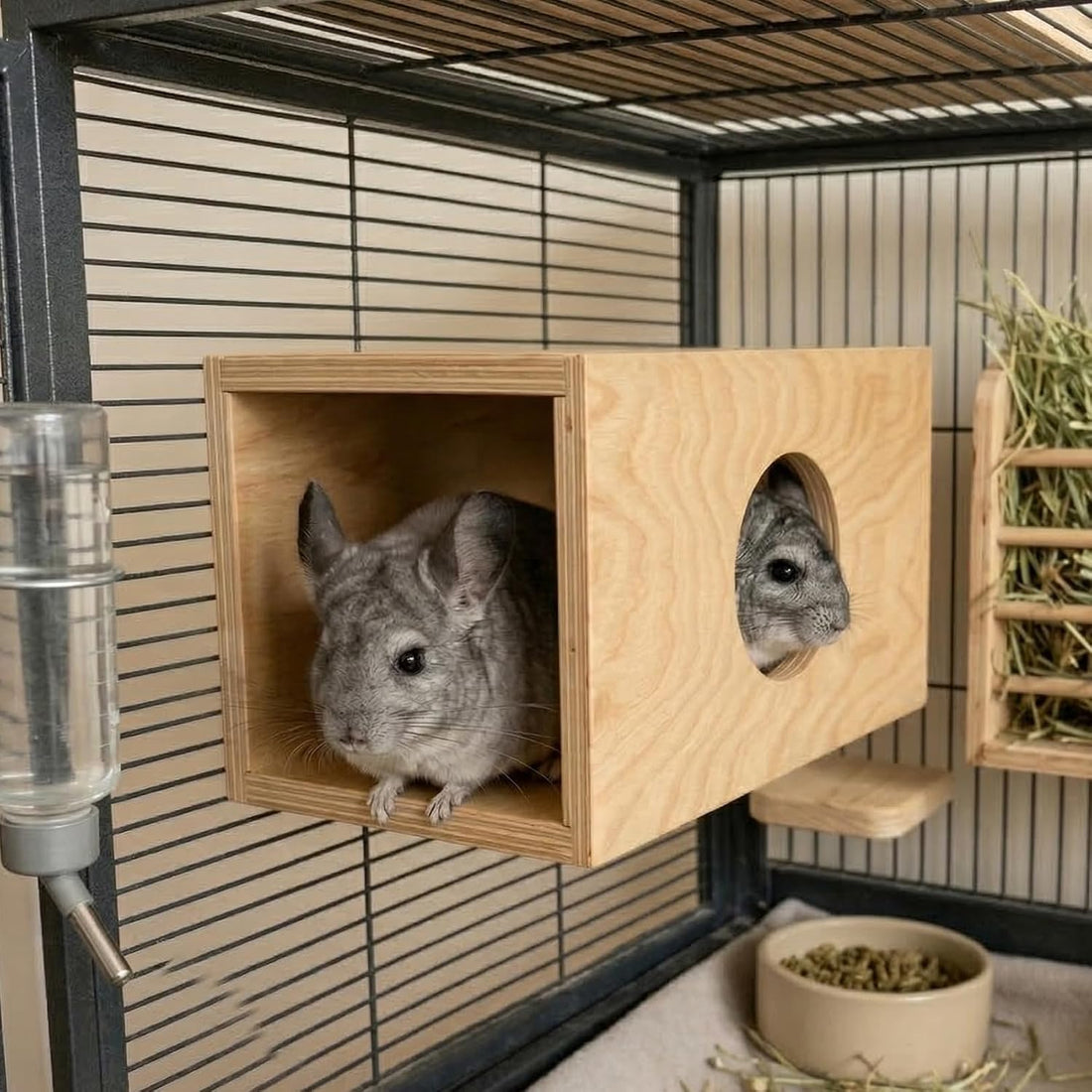 Chinchilla Hanging Wooden Tunnel Toys