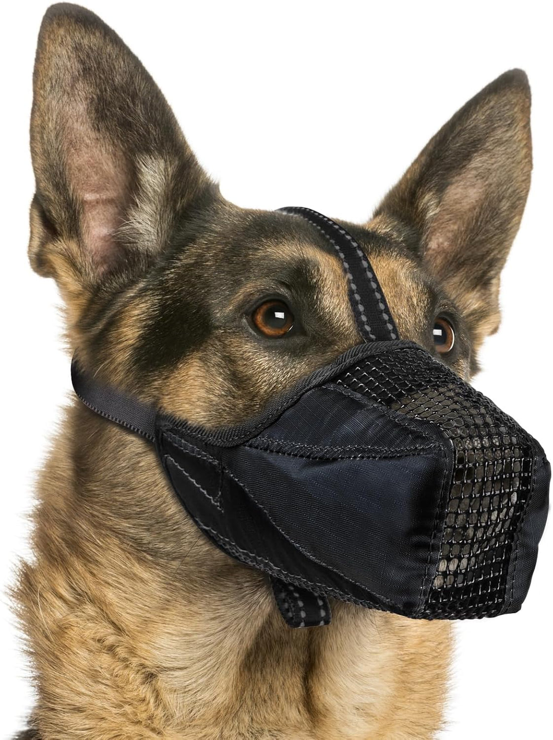 Dog Muzzle, Adjustable Soft Mesh Muzzle Anti-Biting, Chewing