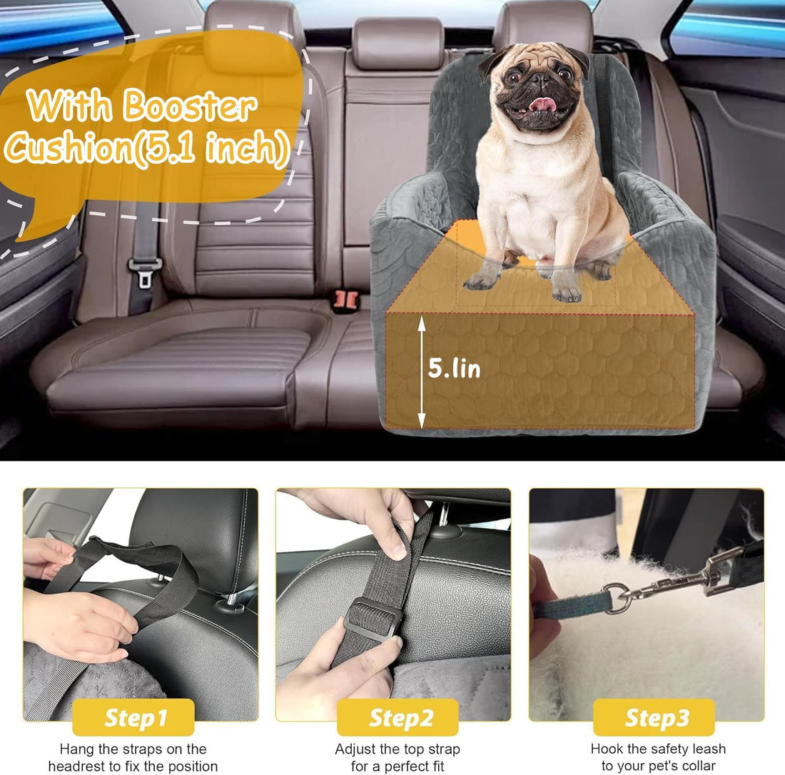 Memory Foam Dog Car Booster Seat