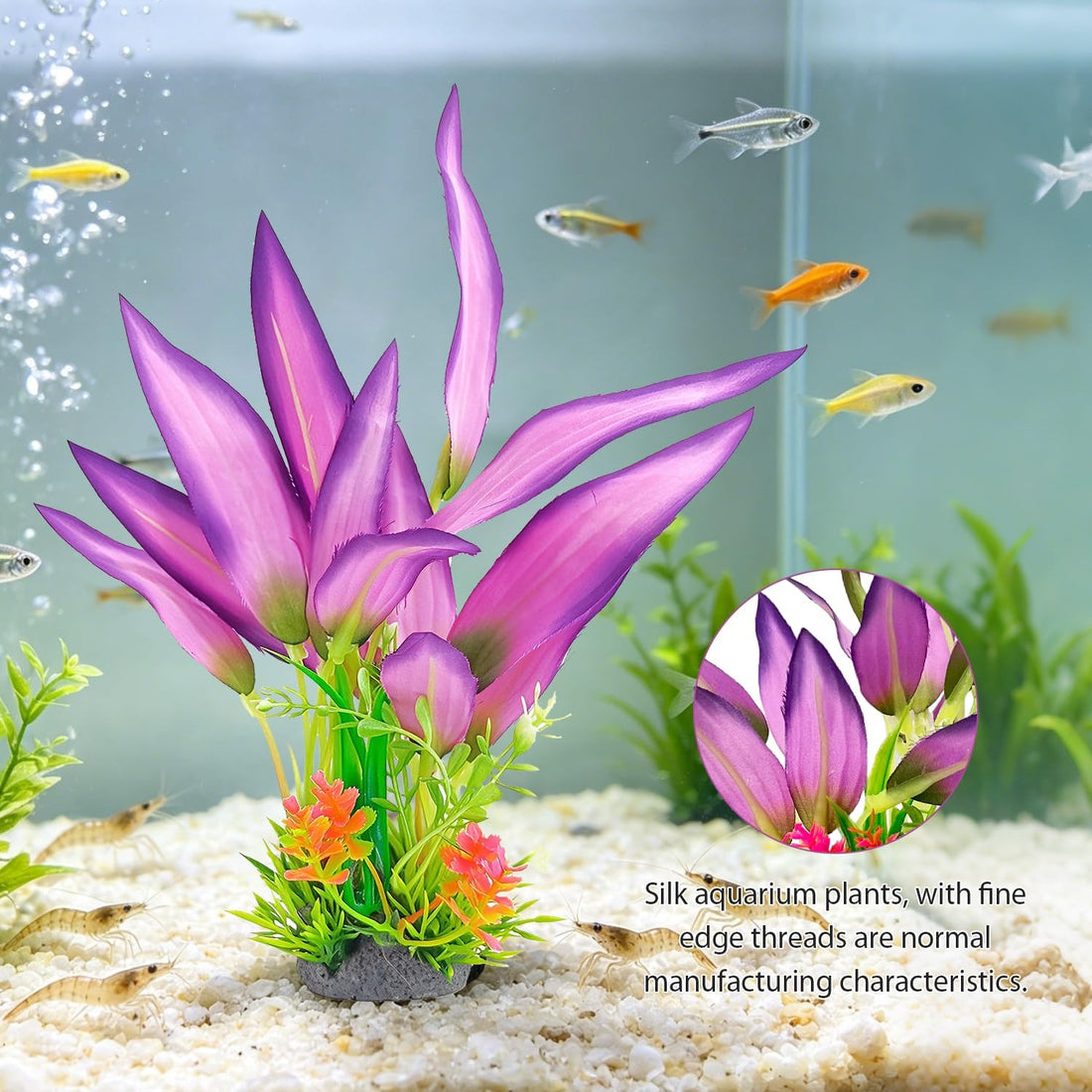 Silk Aquarium Plants 2 Pcs 8 Inches