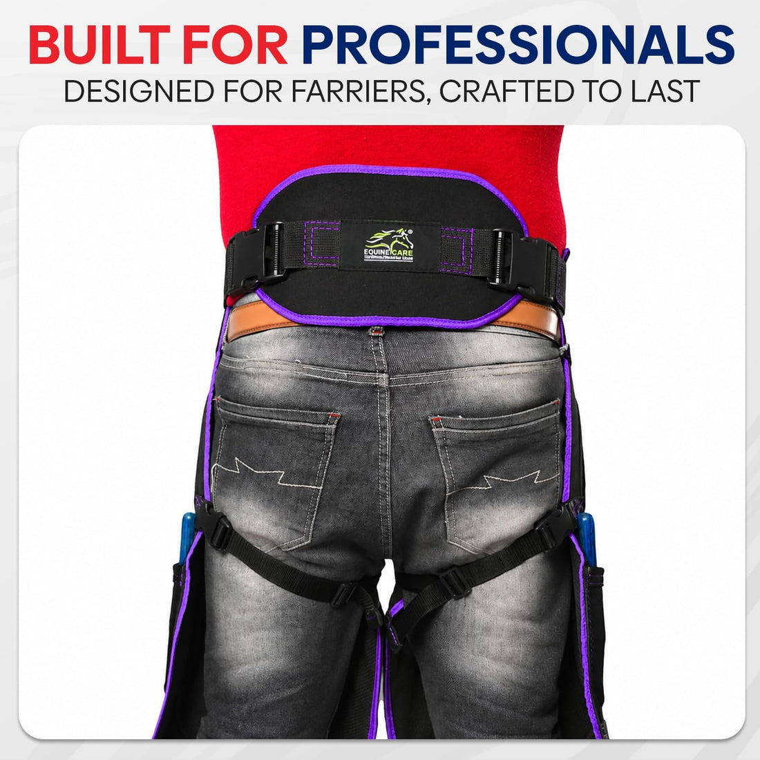 Equine Care Women's Farrier Apron Chaps, Back Support, 23in