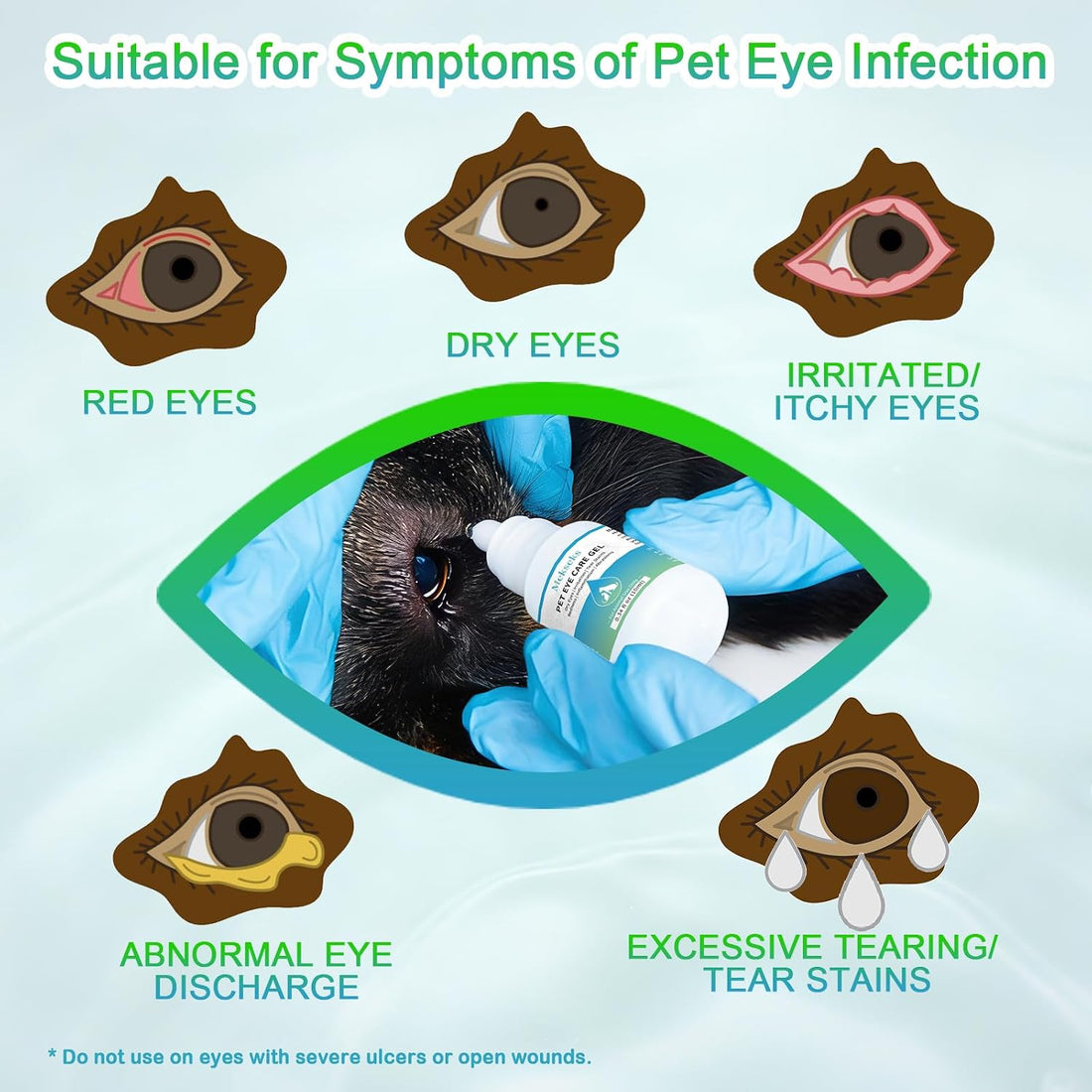 Pet Eye Care Gel Drop for Dogs, Cats, 1% Hyaluronan Eye Drops