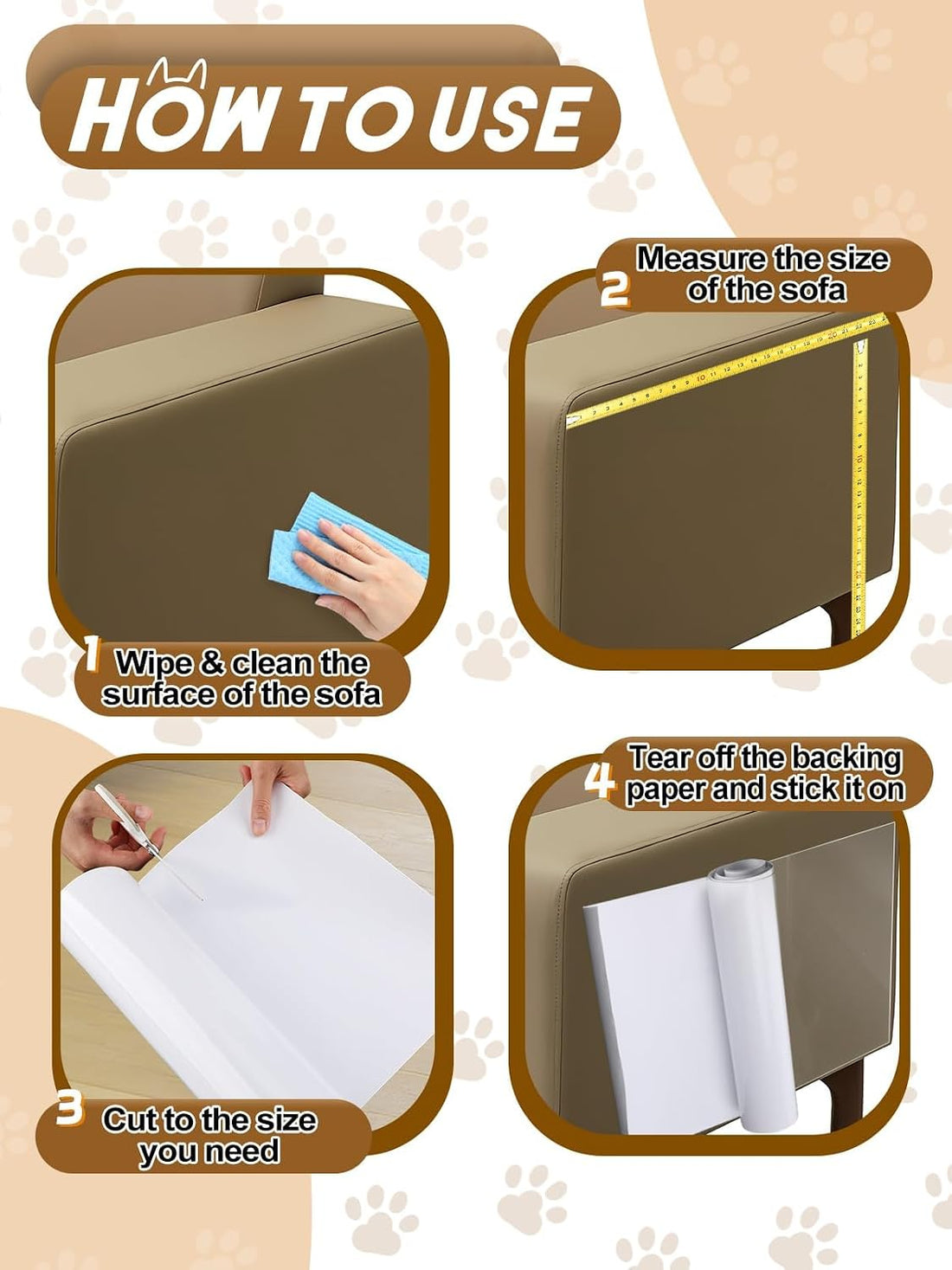 136x12in Cat Scratch Furniture Protector