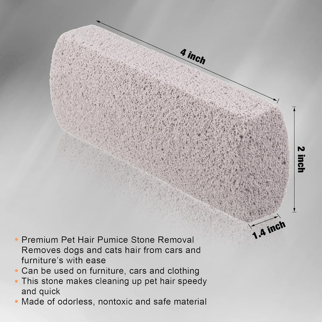 2 Pieces Pet Hair Remover for Cat Hair Removal Pumice Stone Tool