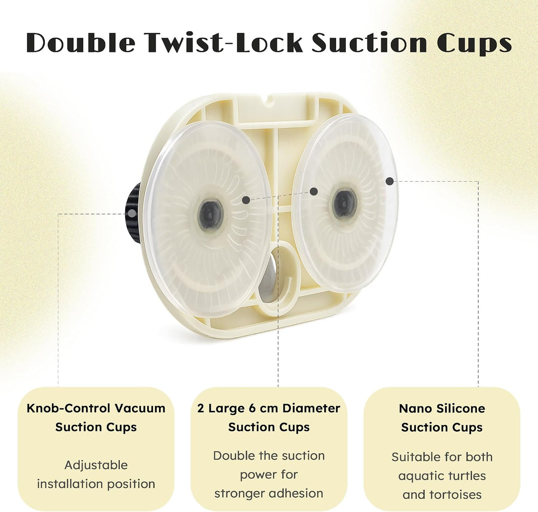 Turtle Brush with Twist-Lock Suction Cups, Tortoise Shell Cleaner