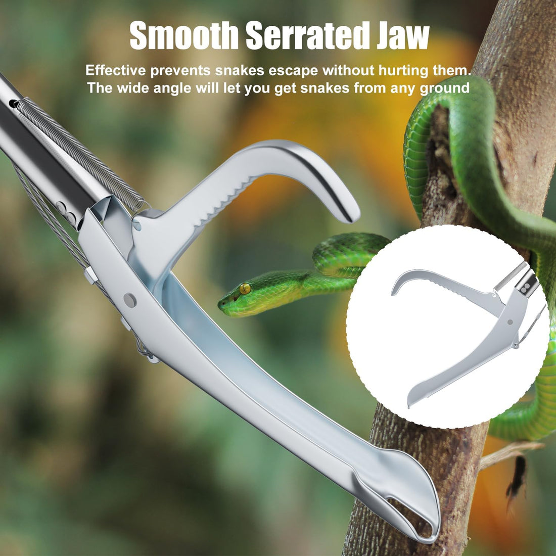 60“ Professional Snake Tongs - Extra Long Snake Catcher Tongs Grabber
