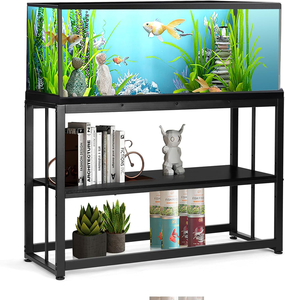VOWNER 55-75 Gallon Fish Tank Stand, Metal Aquarium Stand