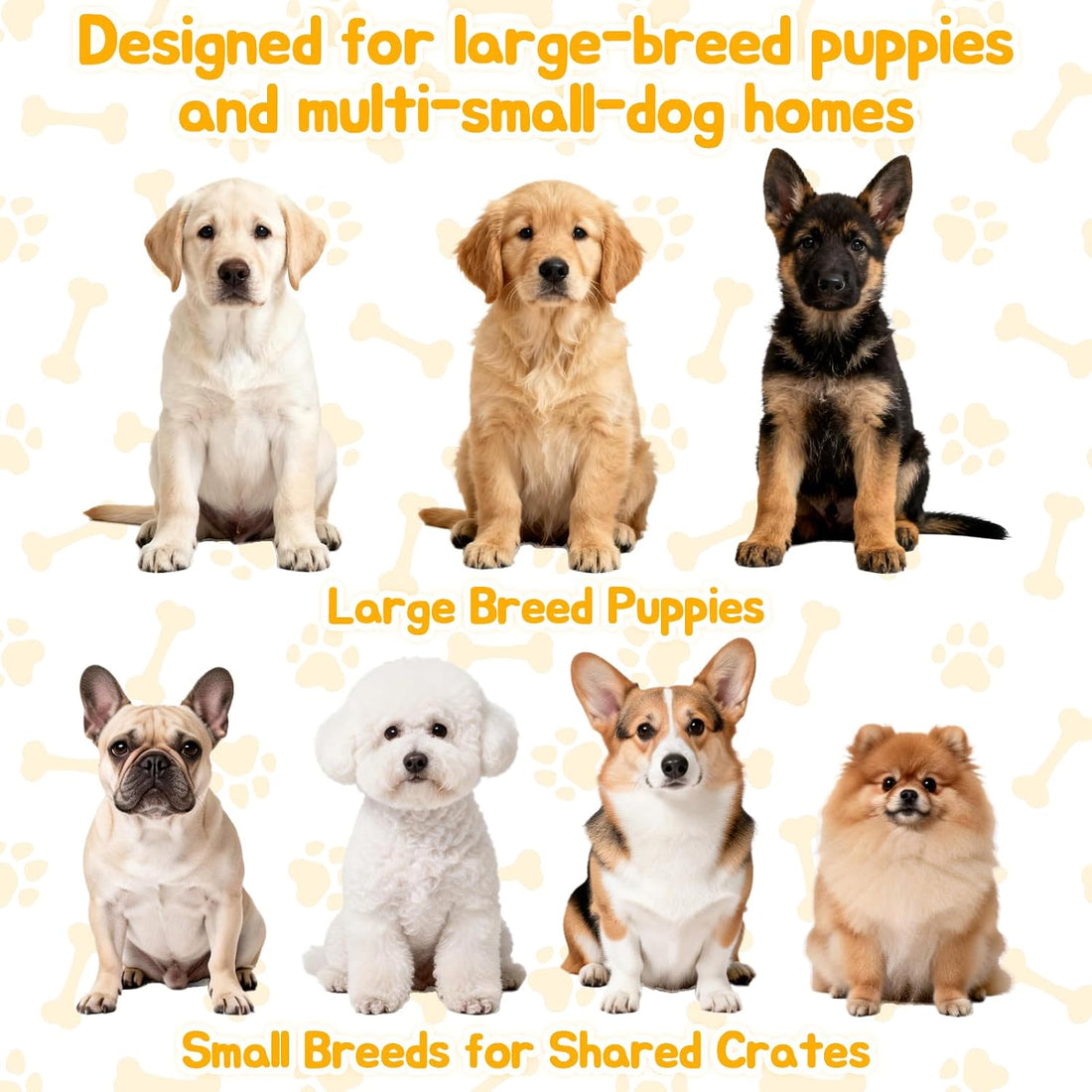 Dog Crate Divider Panel 2-Pack, 16.9" H Adjustable Wire Kennel