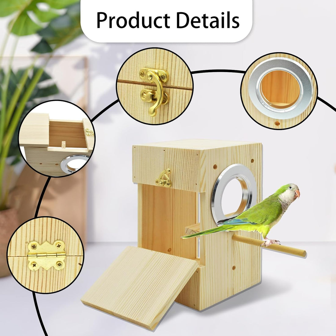kathson Parakeet Nesting Box Transparent Bird House Bird Nest Box