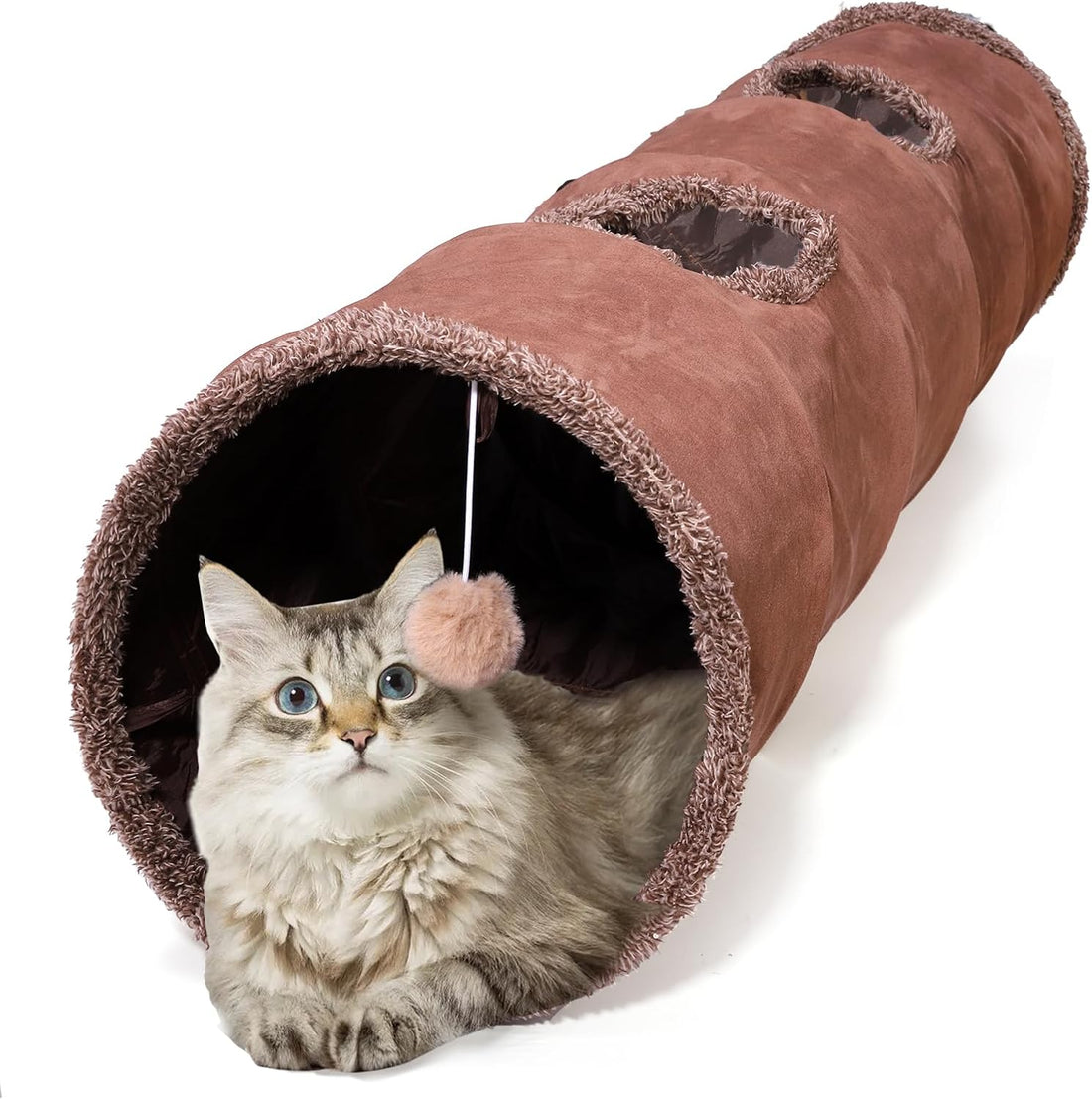 ZENFUN 51"x 12" Collasiple Cat Play Tunnel, Cats Tubes and Tunnels