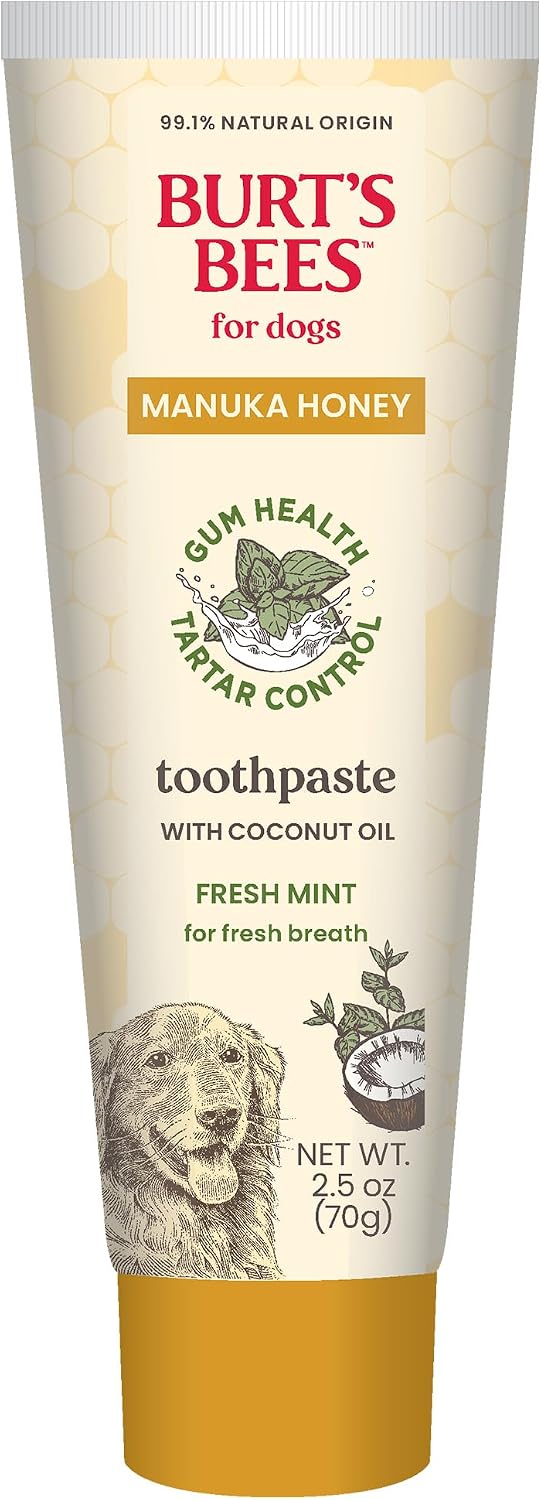 Burt's Bees Manuka Honey Fresh Mint Dog Dental Kit, 2.5 Oz