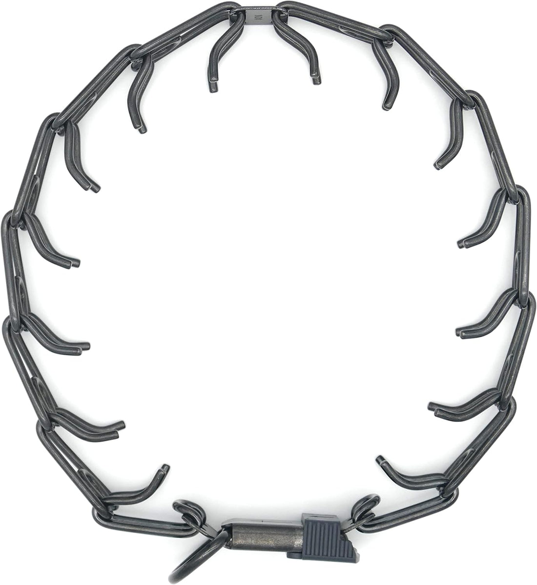 Herm Sprenger Black Stainless Steel Prong Dog Collar with ClicLock