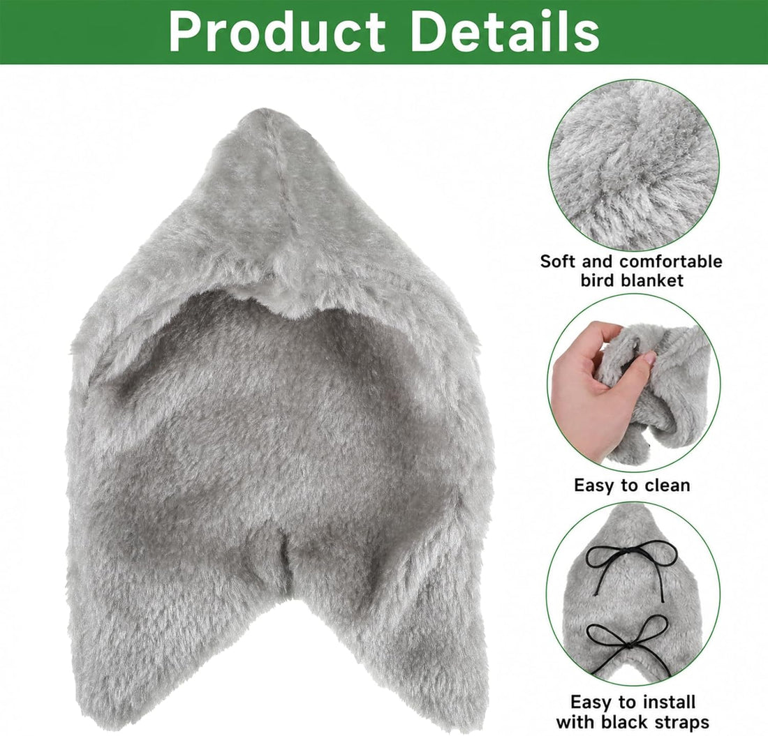 Cozy Bird Blanket Bird Corner Fleece Birds Bed Warmer(Gray/M)