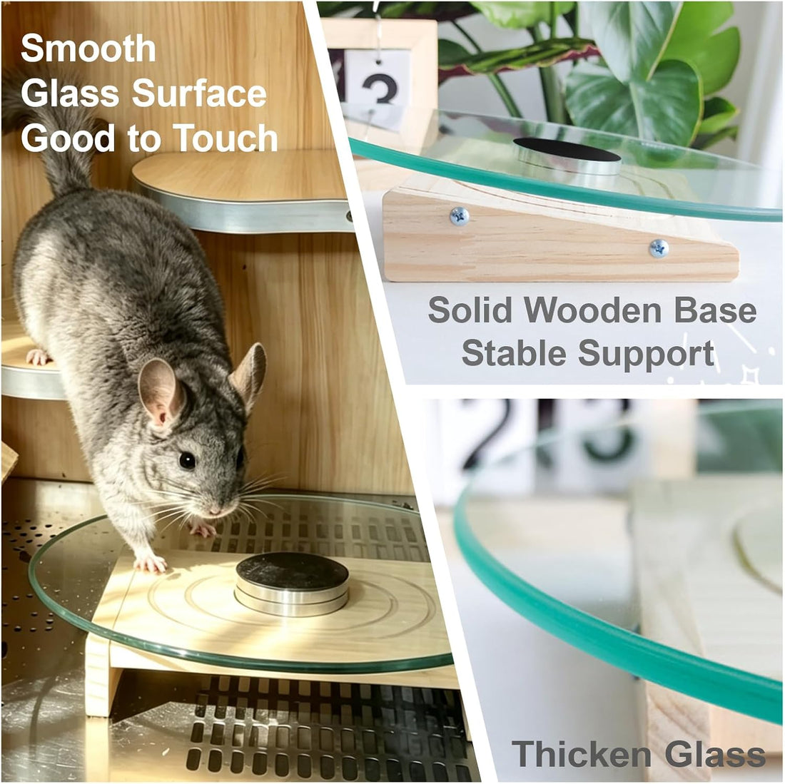 11" Silent Chinchilla Wheel Glass Chinchillas Exercise Wheel(11inch)