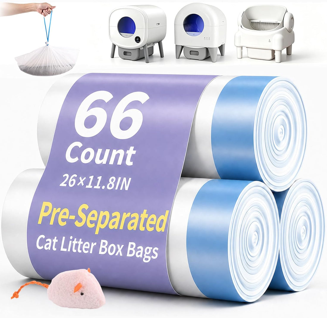 66 Count 26"x11.8" Cat Litter Box Bags Liners for Automatic Cat