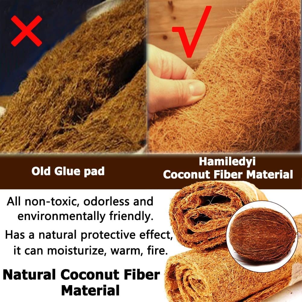 Hamiledyi Reptile Carpet Natural Coconut Fiber Tortoise Carpet Mats