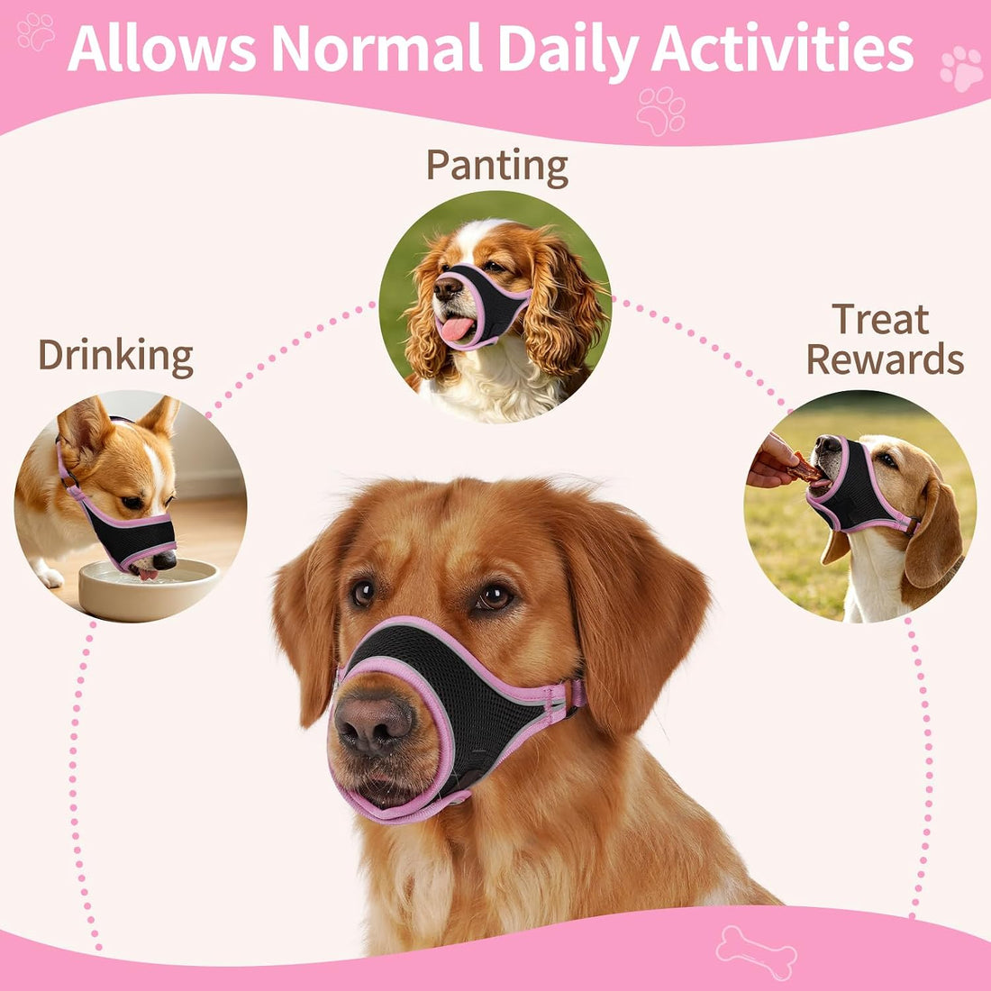 Mayerzon Soft Dog Muzzle for Large Dogs Malinois to Anti Biting
