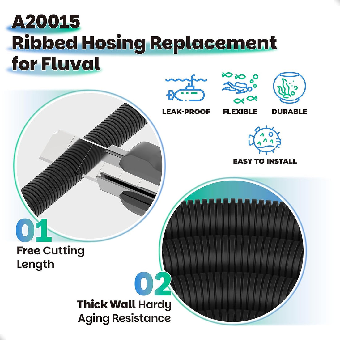 Canister Filter Ribbed Hosing A20015 Replace for Fluval Canister