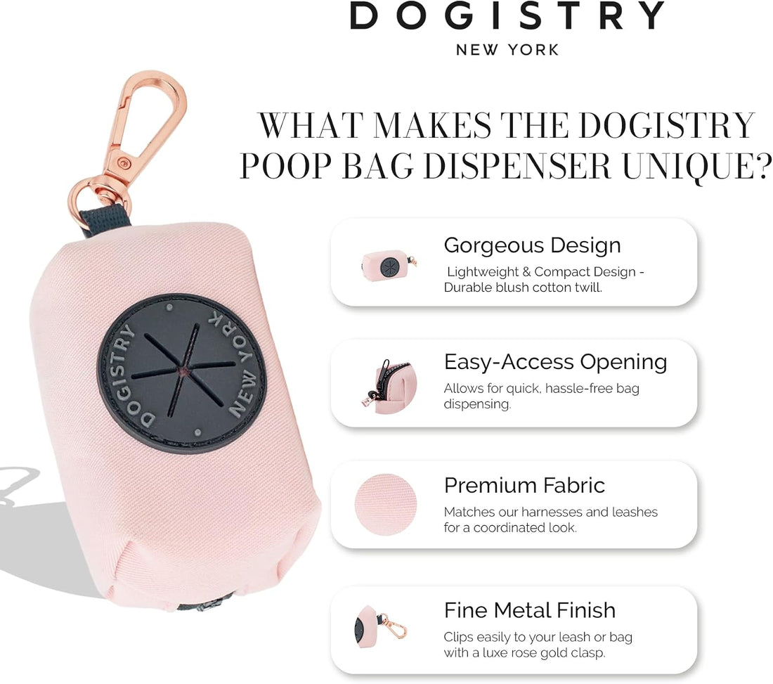 DOGISTRY - SoHo Walking Bundle - Blush Pink - Medium for Small Dogs