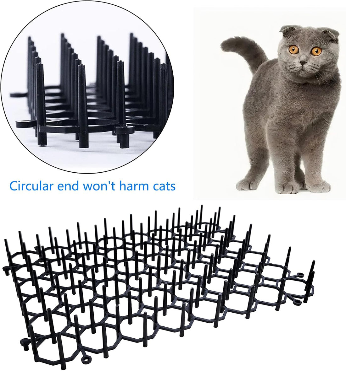 Cat Dog Deterrent Scat Mat with Spikes 24 Packs 8x6 in