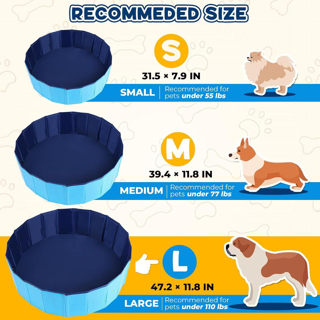 Whelping Pen for Dog, 31.5" D x 8" H Foldable Swimming Pool