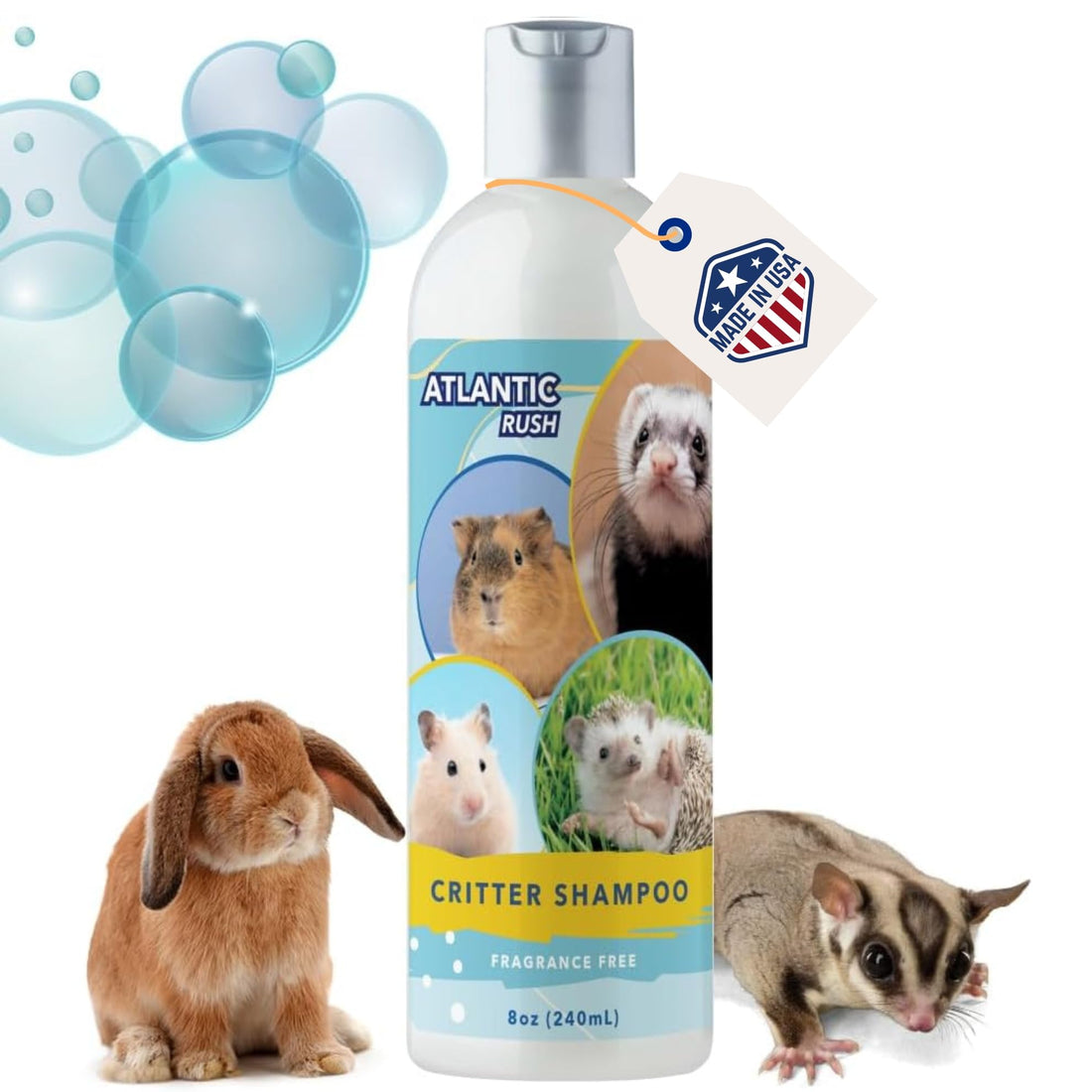 Critter Shampoo for Small Pets -Small Animal Fragrance & Detergent