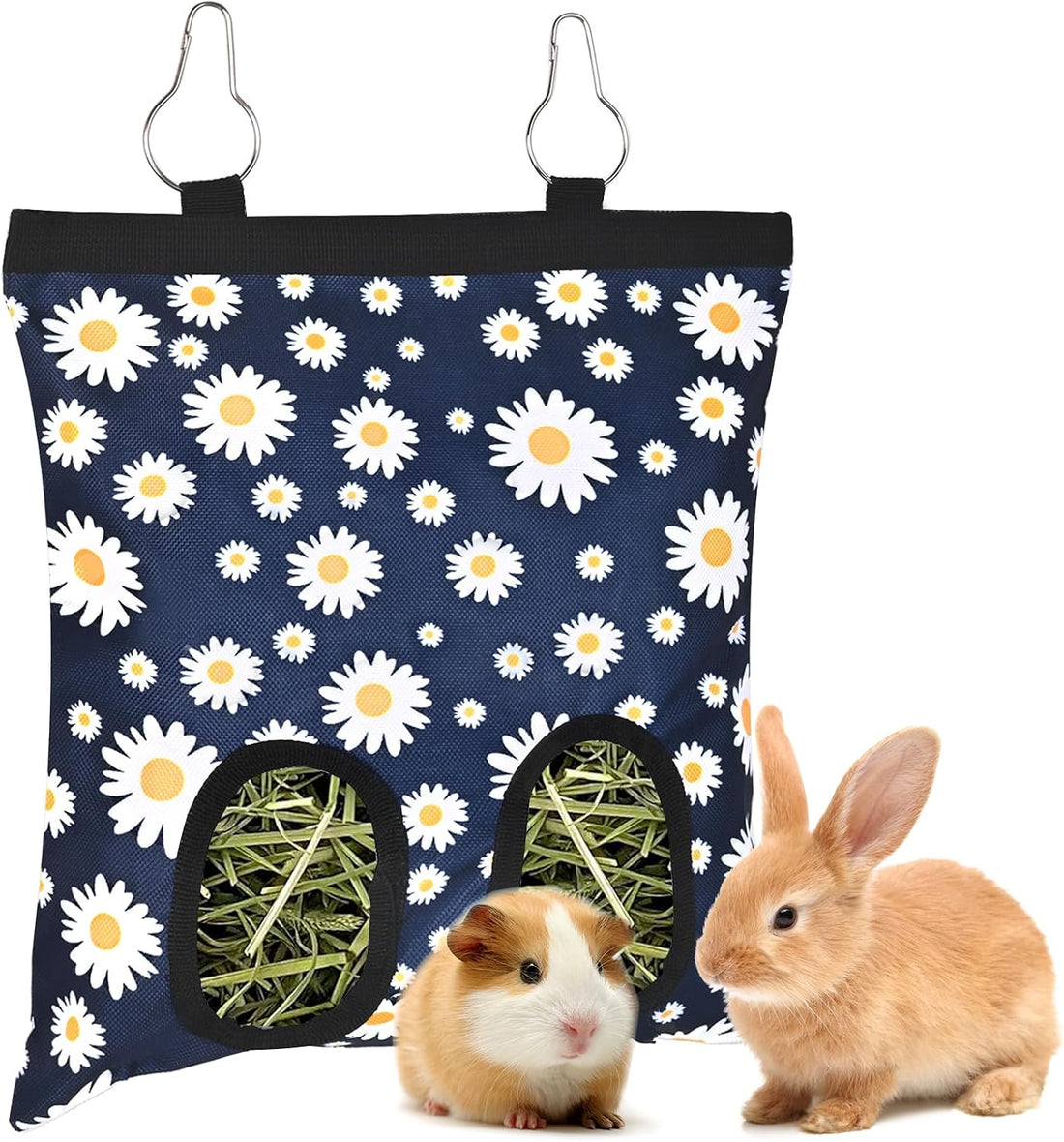 Upgraded Rabbits Hay Feeder Bag for Bunny, Guinea Pigs, Chinchillas