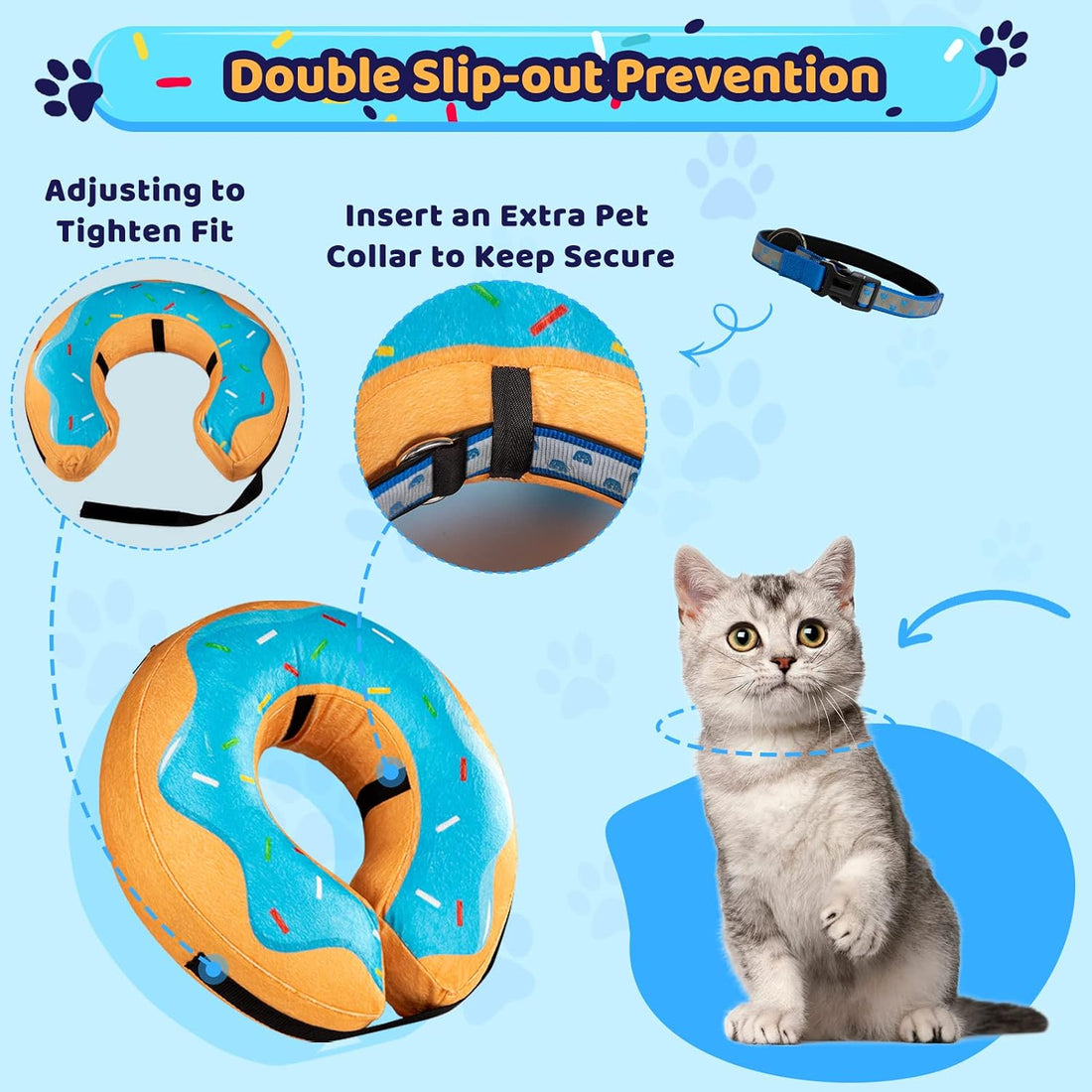 Grand Line Donut Inflatable Collar for Dogs and Cats