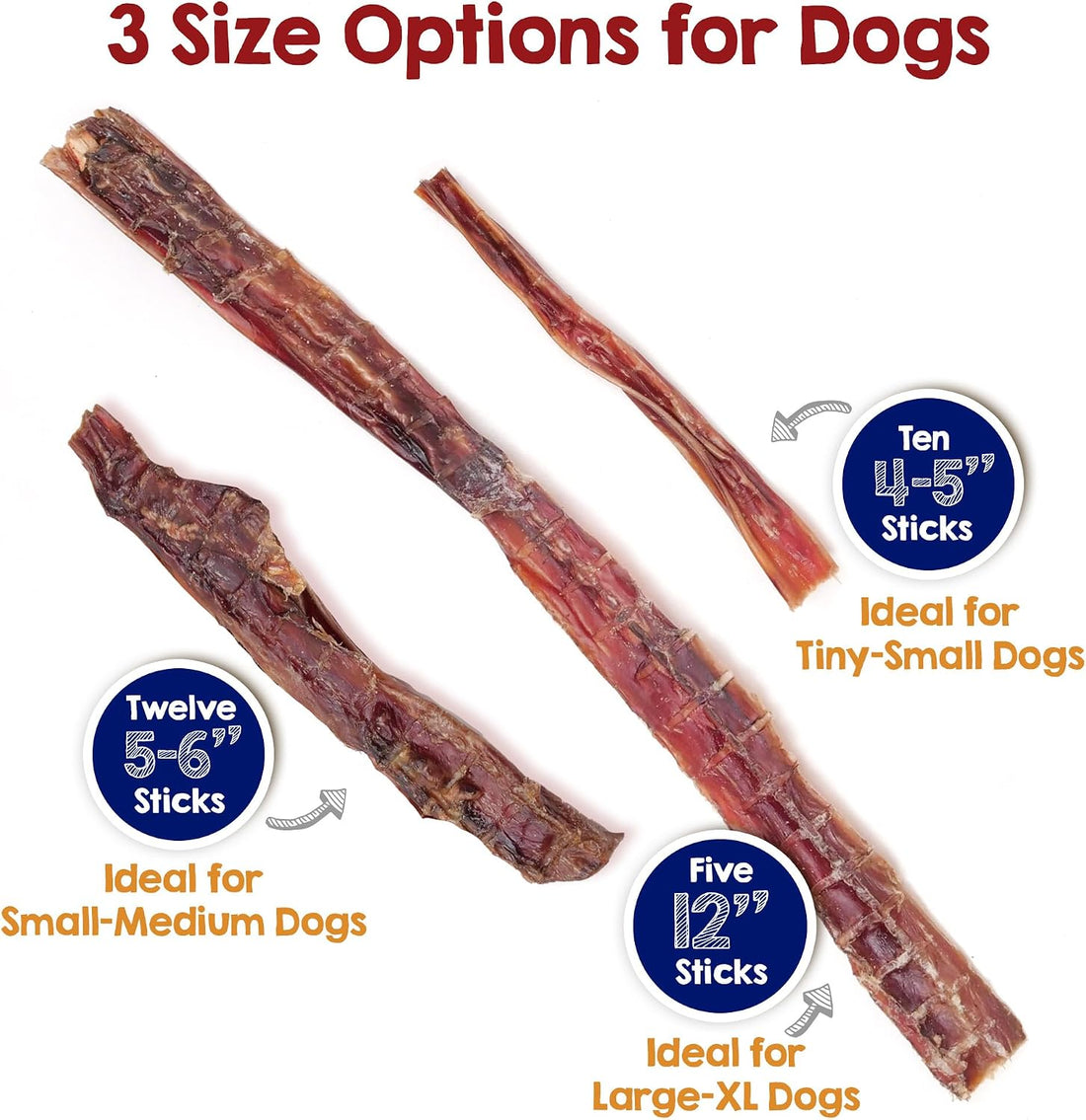 Riley's Steer Bully Sticks for Large to XL Breeds - 11-12", 5ct