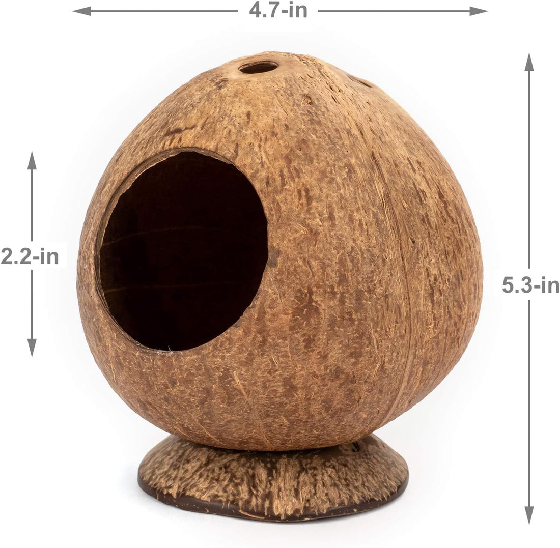 andwe Coconut Hut Hamster House Bed Natural Gerbils Hideout