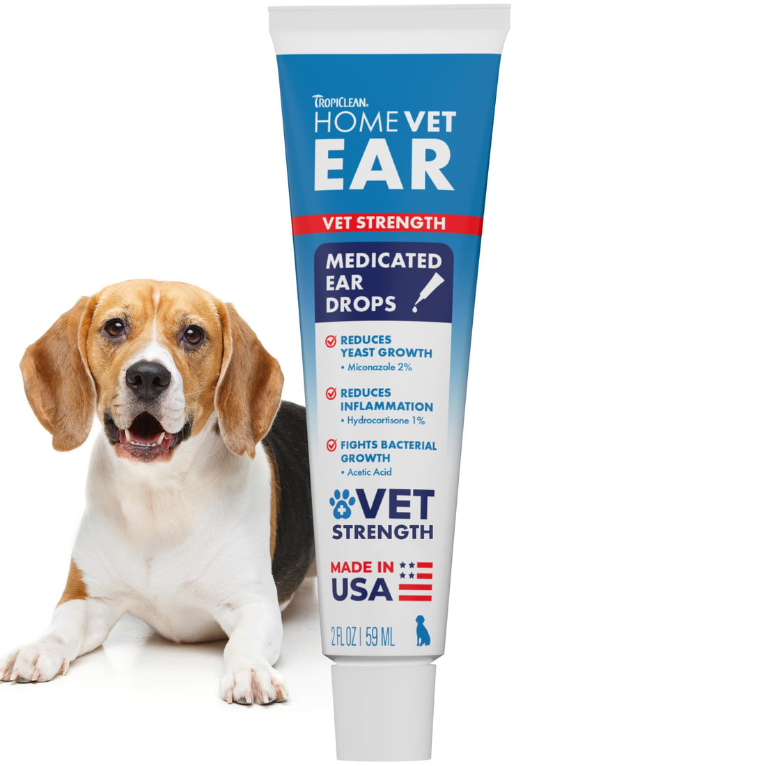 TropiClean HomeVet Medicated Ear Drops for Dogs