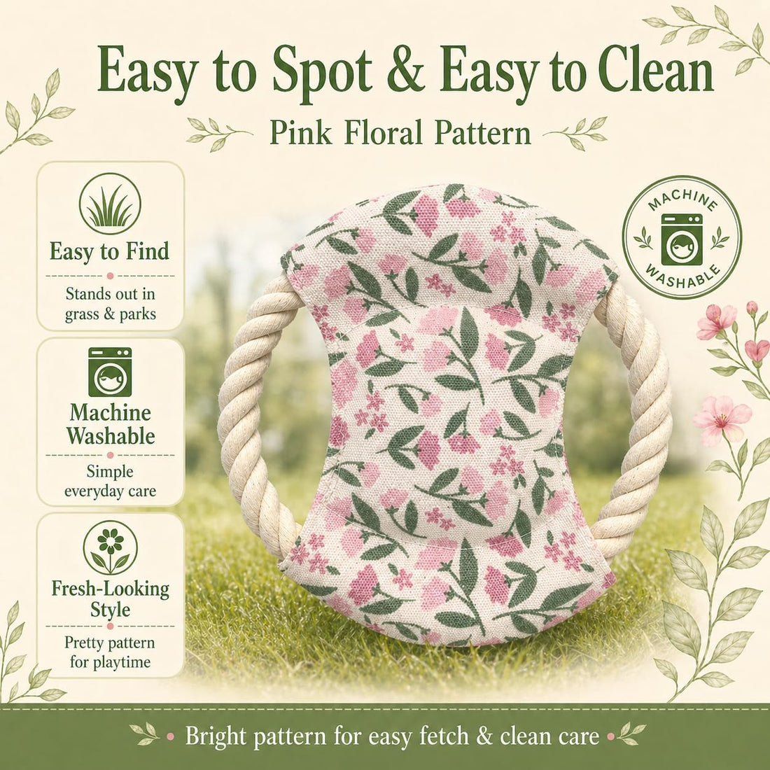 Dog Frisbees Cotton Rope Toys Flying Discs, Teething