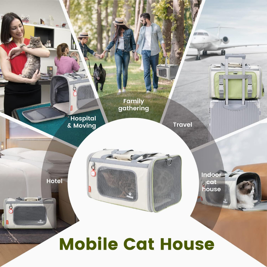 Pawaii Cat Carrier with ID Tag