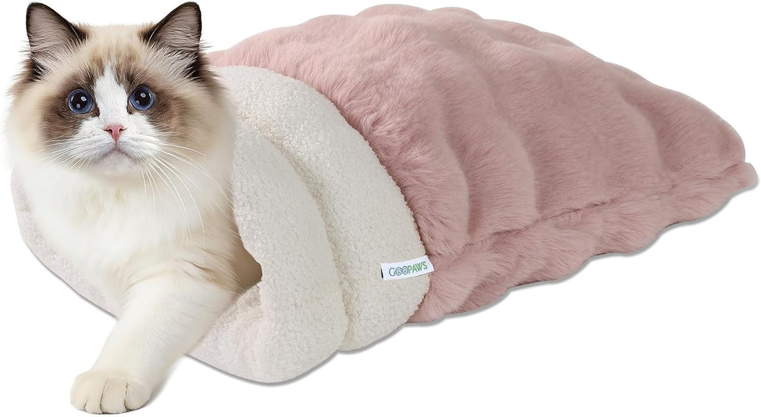 4 in 1 Self Warming Burrow Cat Bed Hideway Sleeping Cuddle Cave