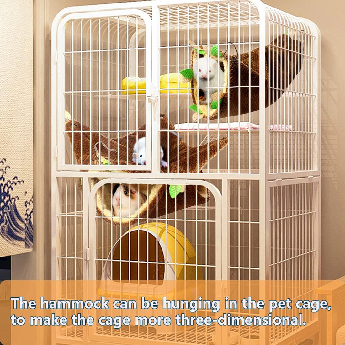 LEFTSTARER Guinea Pig Ferret Rat Hammock Toy Small Animal Cage