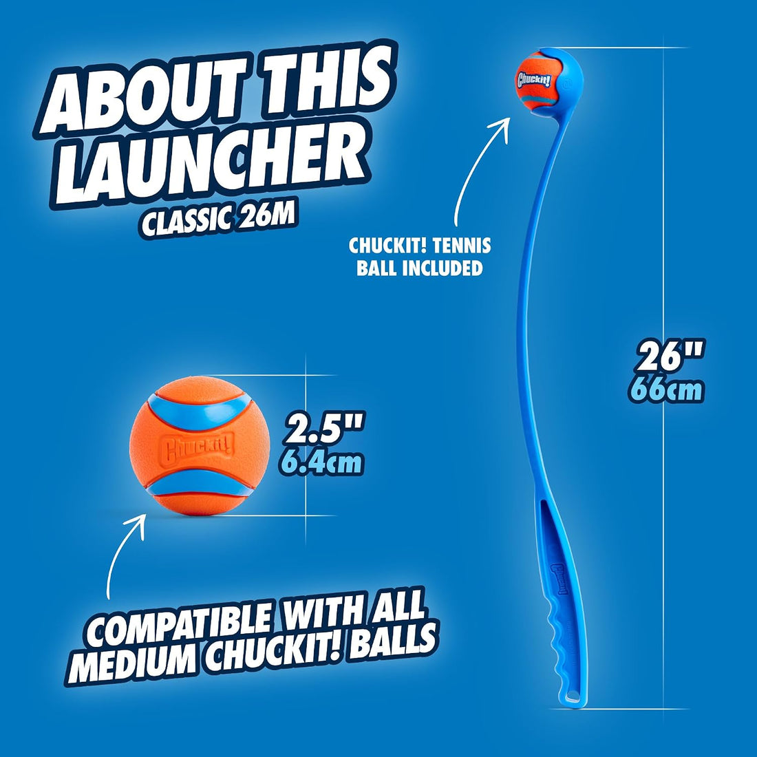 Chuckit! Classic 26M Dog Ball Launcher, 26in