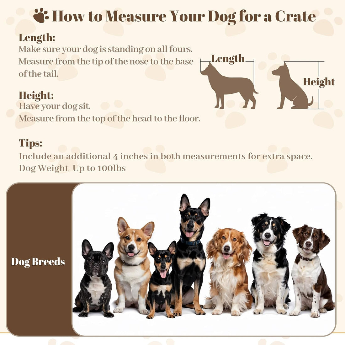 TBWIND 36" Dog Crate Furniture End Table for Medium Dogs, White