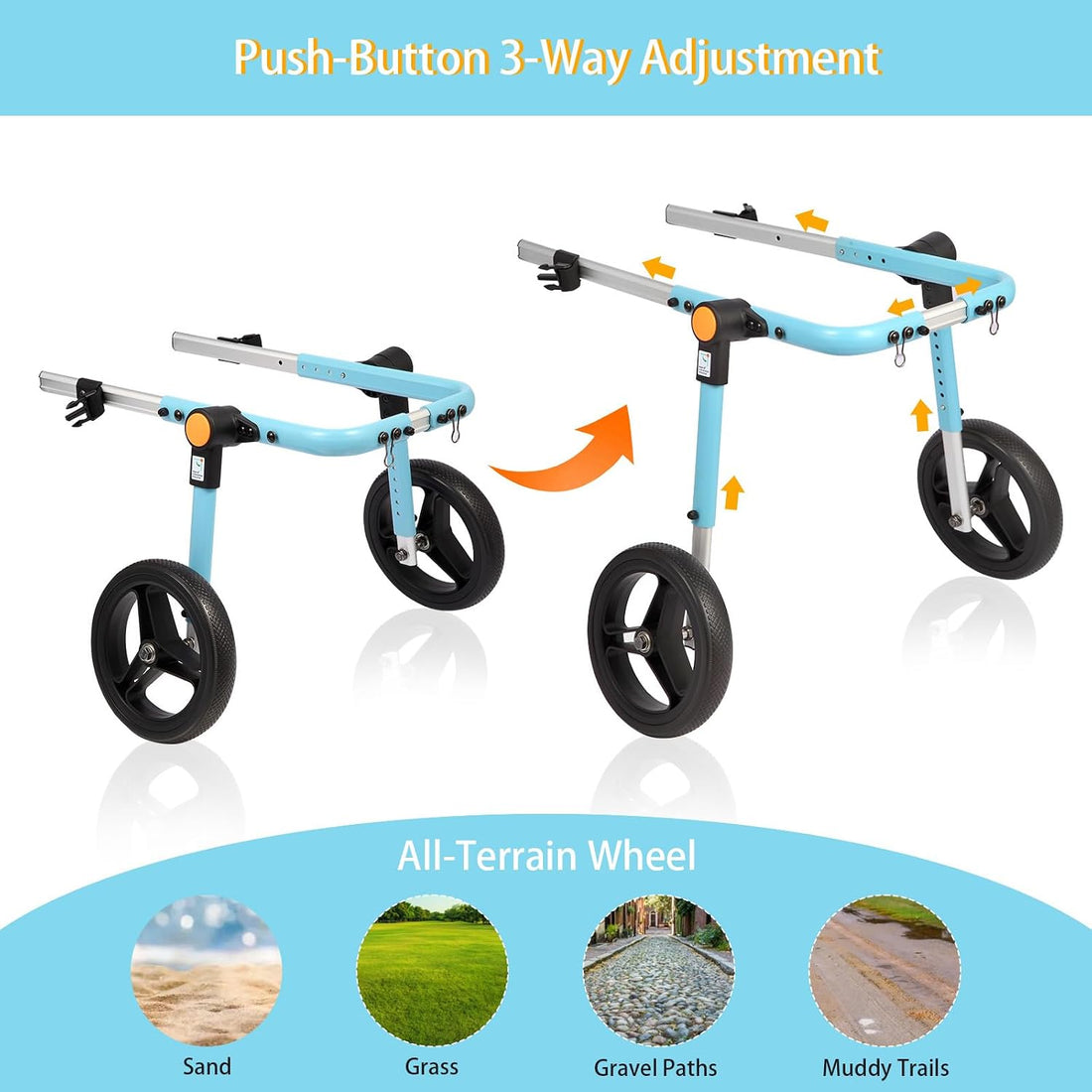 TailWaggers Dog Wheelchair for Back Legs | Adjustable Mobility Aid