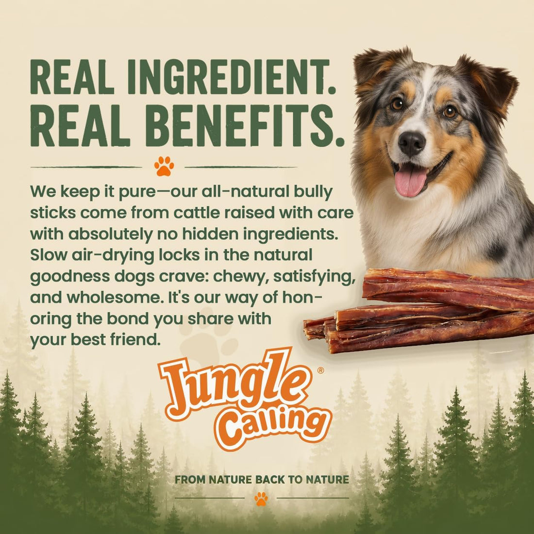 Jungle Calling 7 Ct. Regular Bully Sticks 6"