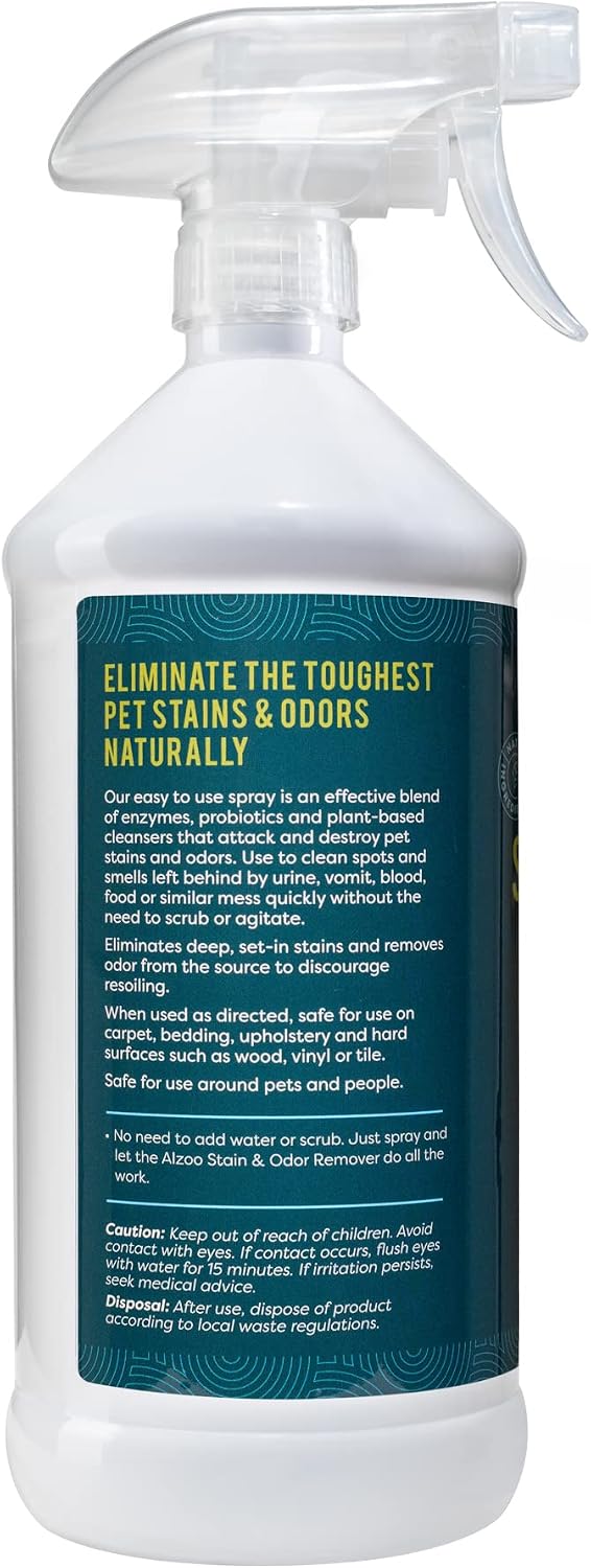 ALZOO Pet Stain & Odor Remover, Citrus Vanilla, 32 oz