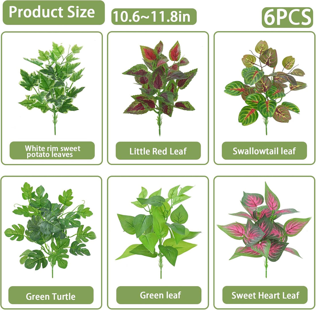 PINVNBY Reptile Terrarium Plants Hanging Artificial Lizards Habitat