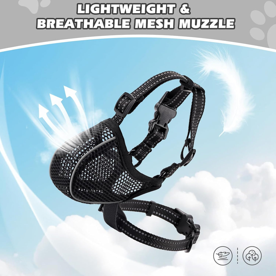 Dog Muzzle,Mesh Soft Muzzle for Small Medium Large Sized Dogs